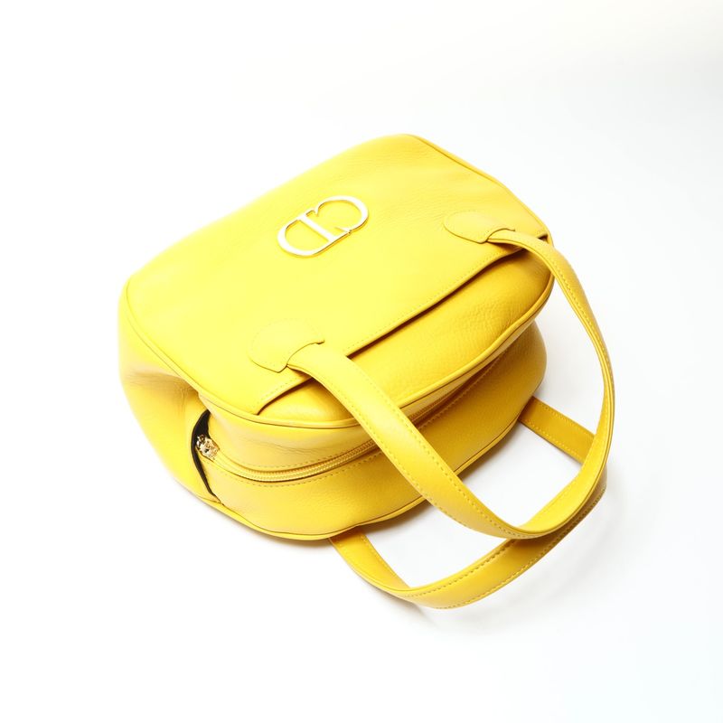 Dior Leather CD Logo Bowling Bag