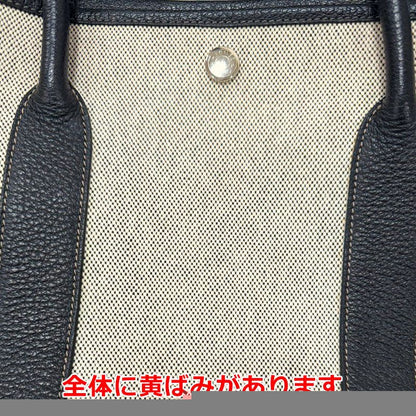 Hermes Garden Party PM Toile Ash Tote Bag *button Repair Marks