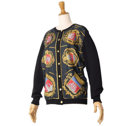 Hermes Cardigan Knit Silk Switching Vintage