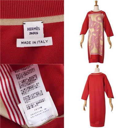 Hermes Dress 21 SS 3/4 Sleeve Silk Cut Replacement Knit