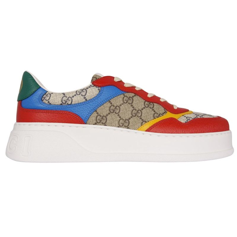 Gucci Sneakers Low Cut GG Supreme Leather Shoes
