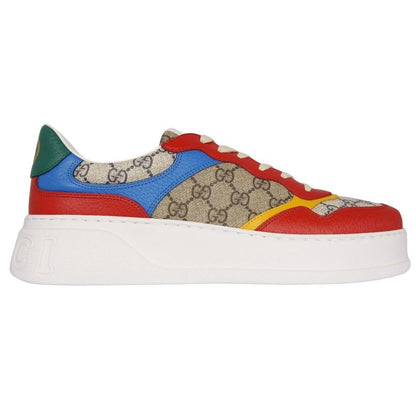 Gucci Sneakers Low Cut GG Supreme Leather Shoes