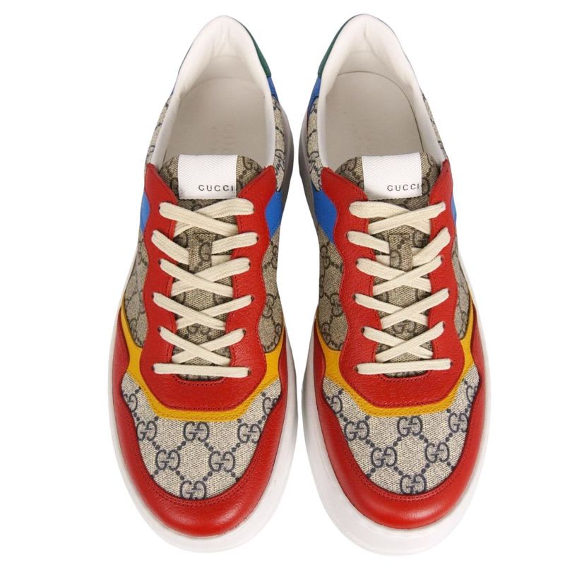 Gucci Sneakers Low Cut GG Supreme Leather Shoes