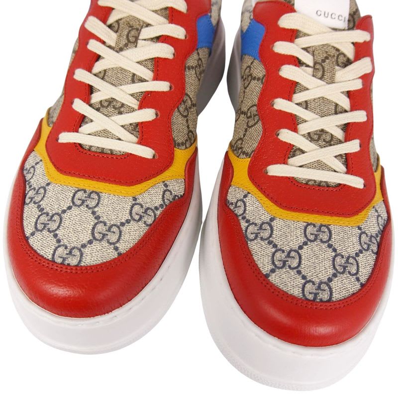 Gucci Sneakers Low Cut GG Supreme Leather Shoes