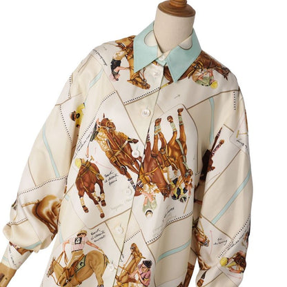 Hermes Shirt Blouse Long Sleeve Vintage
