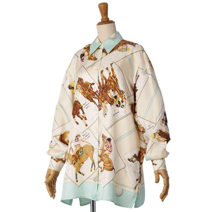 Hermes Shirt Blouse Long Sleeve Vintage