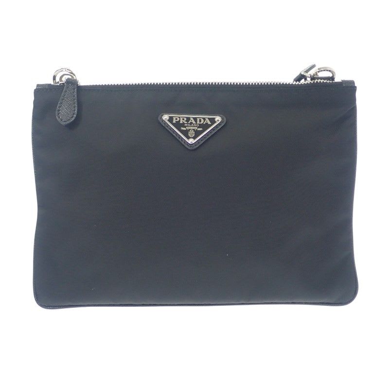 Prada Re-edition 2000 re-nylon 1 Bh046 Shoulder Bag Nylon Leather Black Nero