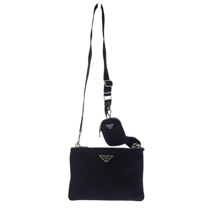Prada Re-edition 2000 re-nylon 1 Bh046 Shoulder Bag Nylon Leather Black Nero