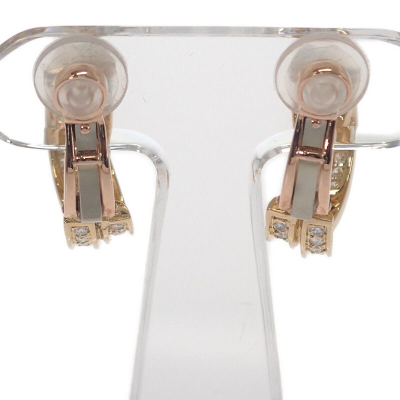 Cartier Trinity Earrings 18K Yellow Gold Diamond Ladies Classic