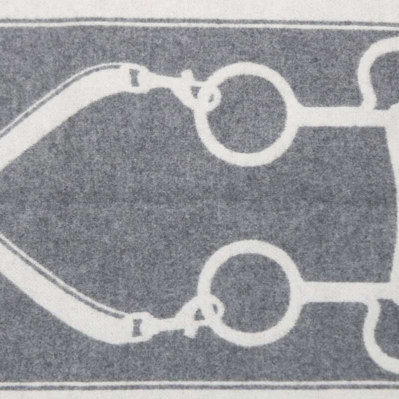 Hermes Kazak Bit Design Cashmere Muffler Men's
