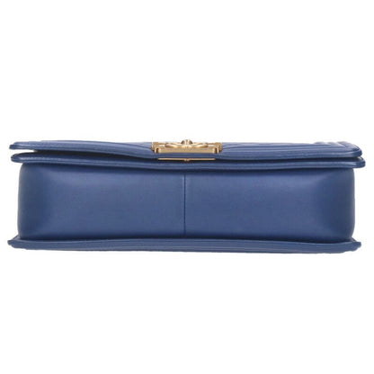 Chanel Boy Chanel 28 Lambskin Chain Shoulder Bag Women's 28