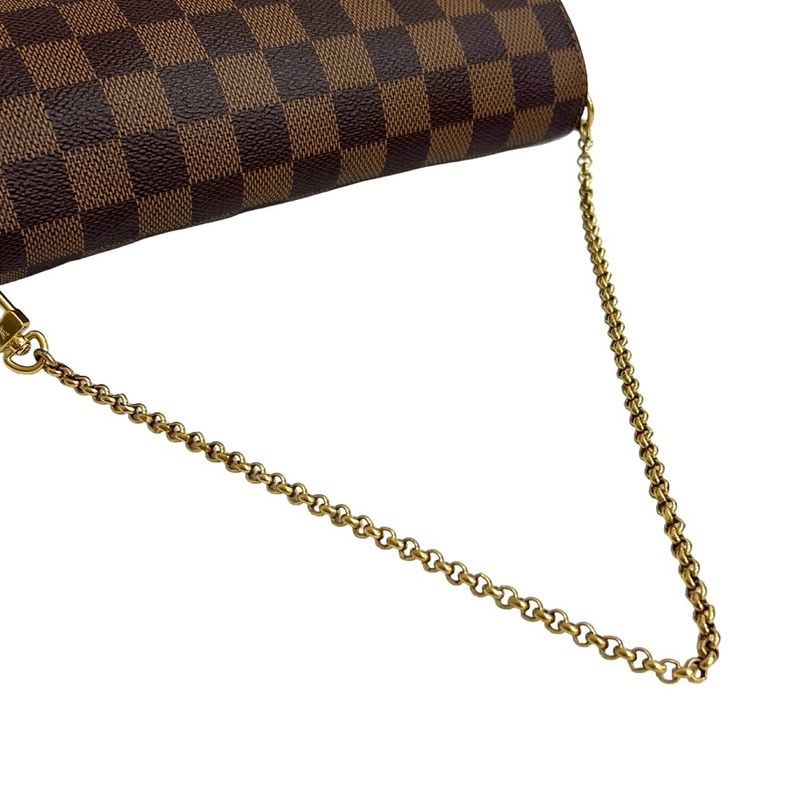 Louis Vuitton Favorite PM Damier Leather 2-Way Mini Shoulder Bag Pochette Brown