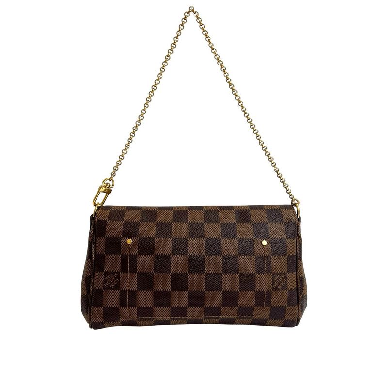 Louis Vuitton Favorite PM Damier Leather 2-Way Mini Shoulder Bag Pochette Brown
