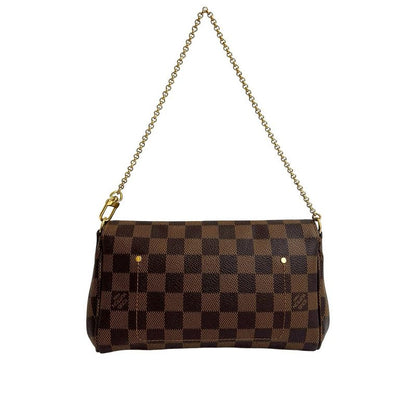 Louis Vuitton Favorite PM Damier Leather 2-Way Mini Shoulder Bag Pochette Brown