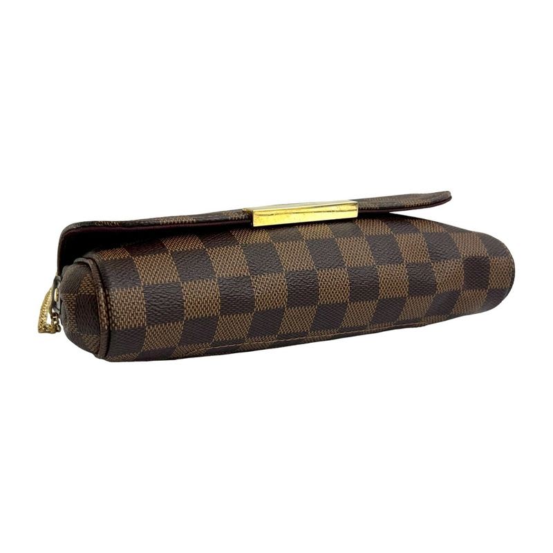 Louis Vuitton Favorite PM Damier Leather 2-Way Mini Shoulder Bag Pochette Brown