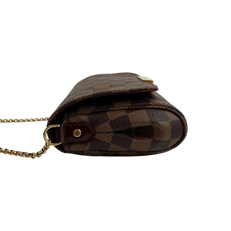 Louis Vuitton Favorite PM Damier Leather 2-Way Mini Shoulder Bag Pochette Brown