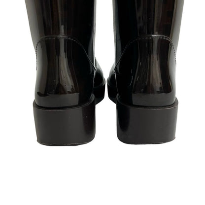 Fendi Zucca FF Logo Pattern Rubber Rain Boots Long Size 39 24.5 cm