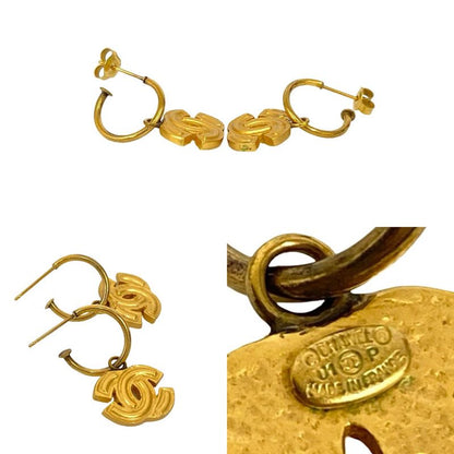 Chanel Coco Mark Motif GP Earrings Ear Accessories 01P