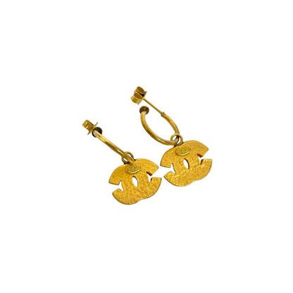 Chanel Coco Mark Motif GP Earrings Ear Accessories 01P