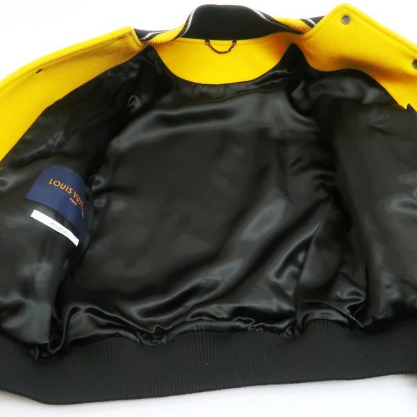 Louis Vuitton 22SS Leather Embroidered Varsity Stadium Jacket Rm221 IZ3 Hml81e