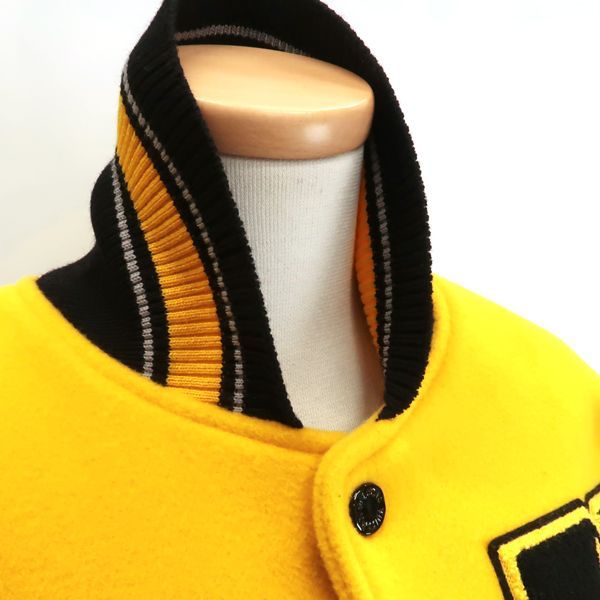 Louis Vuitton 22SS Leather Embroidered Varsity Stadium Jacket Rm221 IZ3 Hml81e