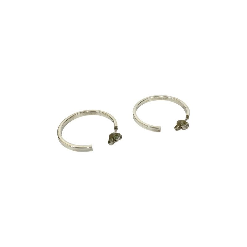 Tiffany & Co 1837 Narrow Hoop Earrings Silver 925 Accessories
