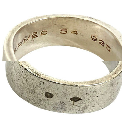 Hermes Russet Ring Ribbon Motif Silver 925 No 12 Accessories Small Items