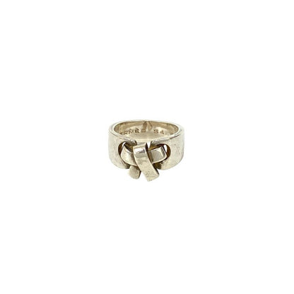 Hermes Russet Ring Ribbon Motif Silver 925 No 12 Accessories Small Items