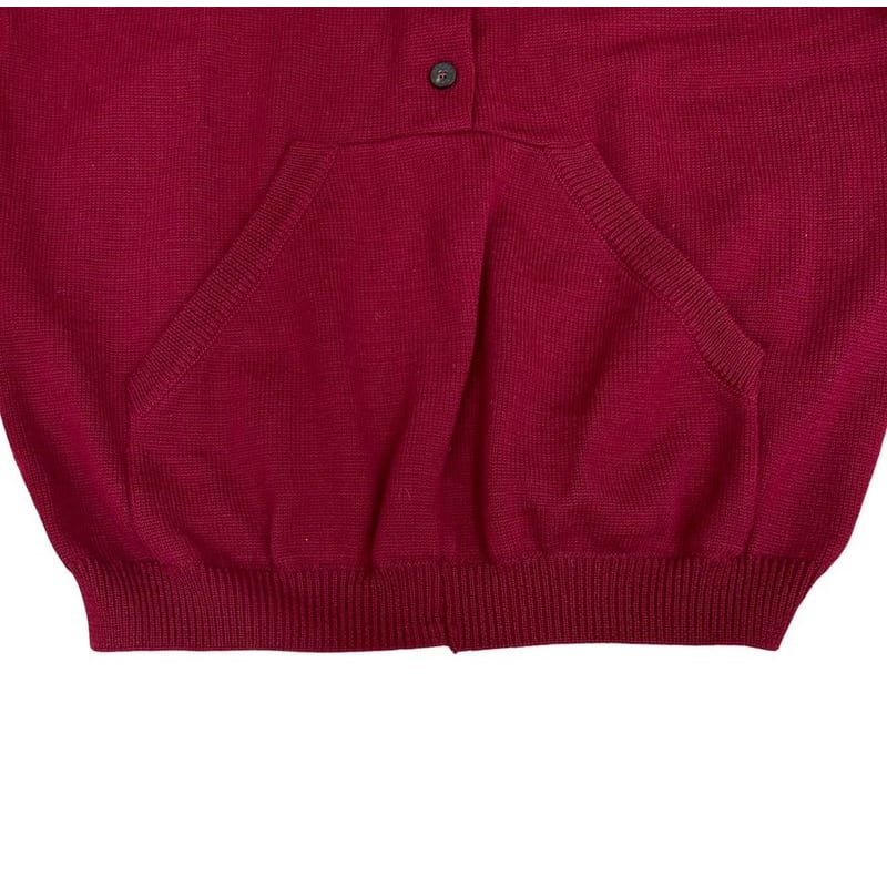 Hermes Wool Sweater Knit Top S Size Women's Wine Red 84021