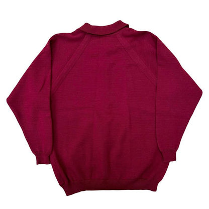 Hermes Wool Sweater Knit Top S Size Women's Wine Red 84021