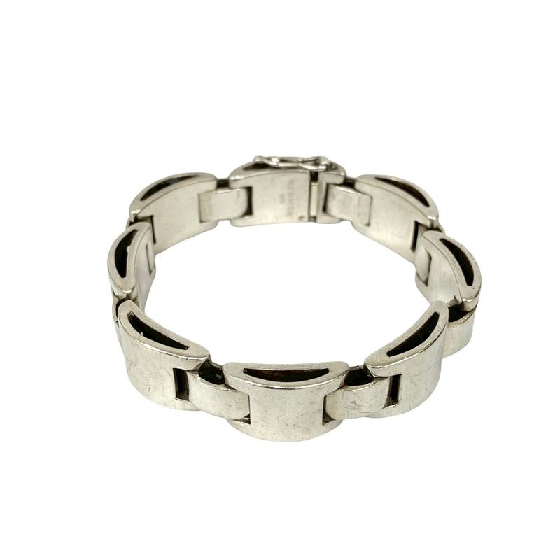 Hermes Luna Park Silver 925 Bracelet Bangle Accessories 28629
