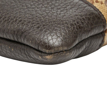 Gucci GG Crystal Crossbody Shoulder Bag Beige Brown PVC Leather Women's