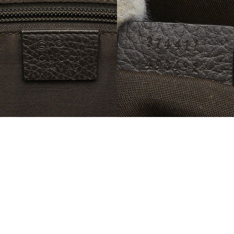 Gucci GG Crystal Crossbody Shoulder Bag Beige Brown PVC Leather Women's
