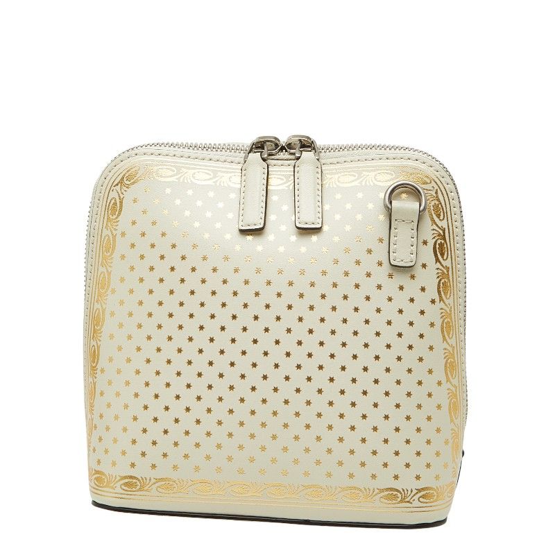 Gucci ×sega Guccy Crossbody Shoulder Bag 511189 White Gold Leather Women's Gucci