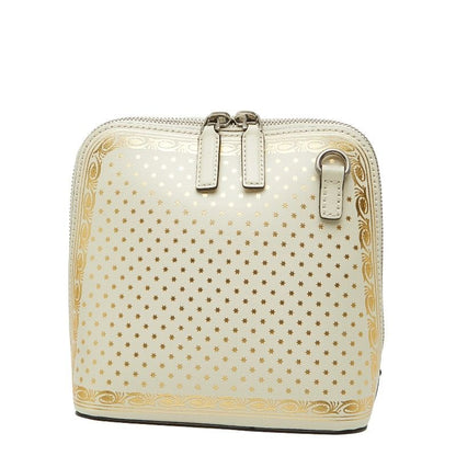 Gucci ×sega Guccy Crossbody Shoulder Bag 511189 White Gold Leather Women's Gucci