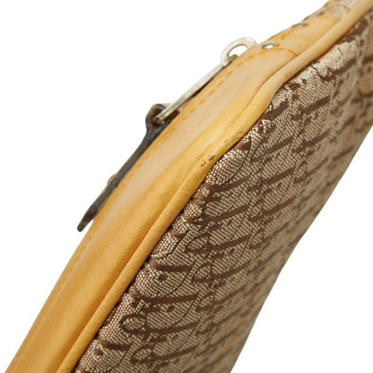 Dior Trotter Crossbody Shoulder Bag Beige Canvas Leather Women's Dior