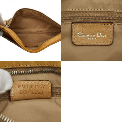 Dior Trotter Crossbody Shoulder Bag Beige Canvas Leather Women's Dior