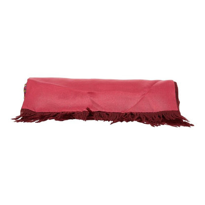 Hermes Double Face Bordeaux Wine Red Silk Cashmere Women's