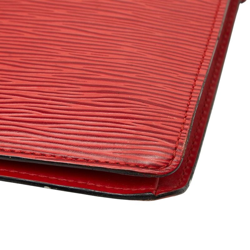 Louis Vuitton Epi Monceau Handbag Shoulder Bag 2-Way Castilian Red