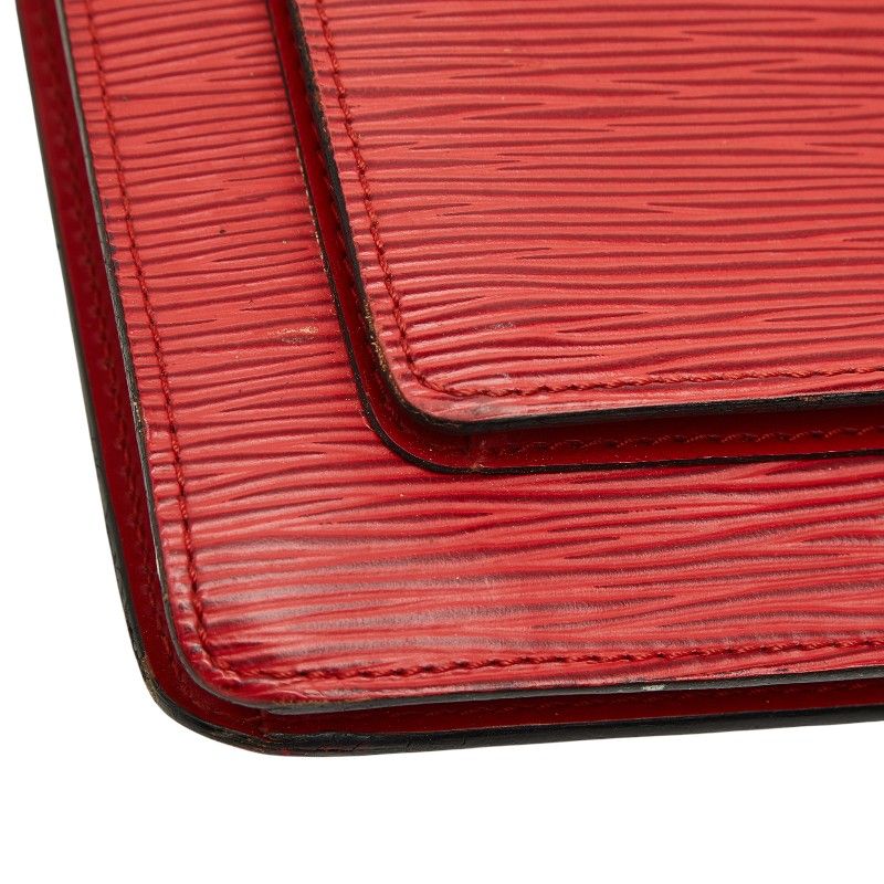Louis Vuitton Epi Monceau Handbag Shoulder Bag 2-Way Castilian Red