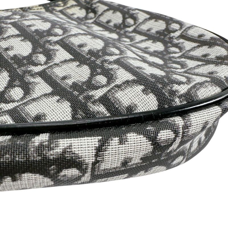Dior Accessory Pouch Trotter Saddle Bag Handbag Black