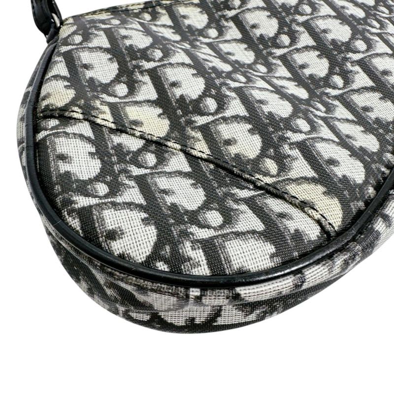 Dior Accessory Pouch Trotter Saddle Bag Handbag Black
