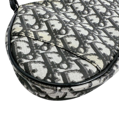 Dior Accessory Pouch Trotter Saddle Bag Handbag Black