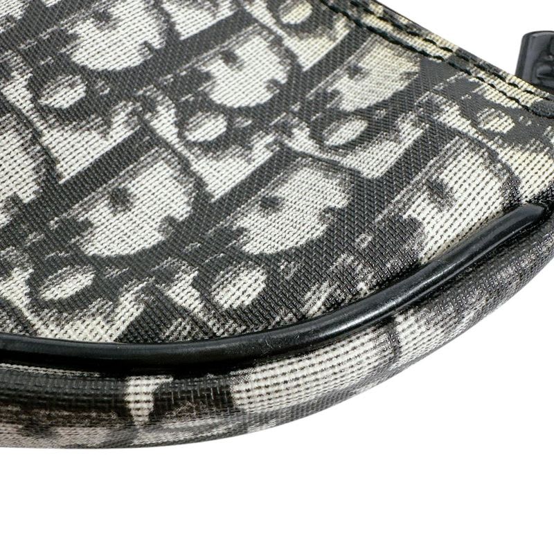 Dior Accessory Pouch Trotter Saddle Bag Handbag Black