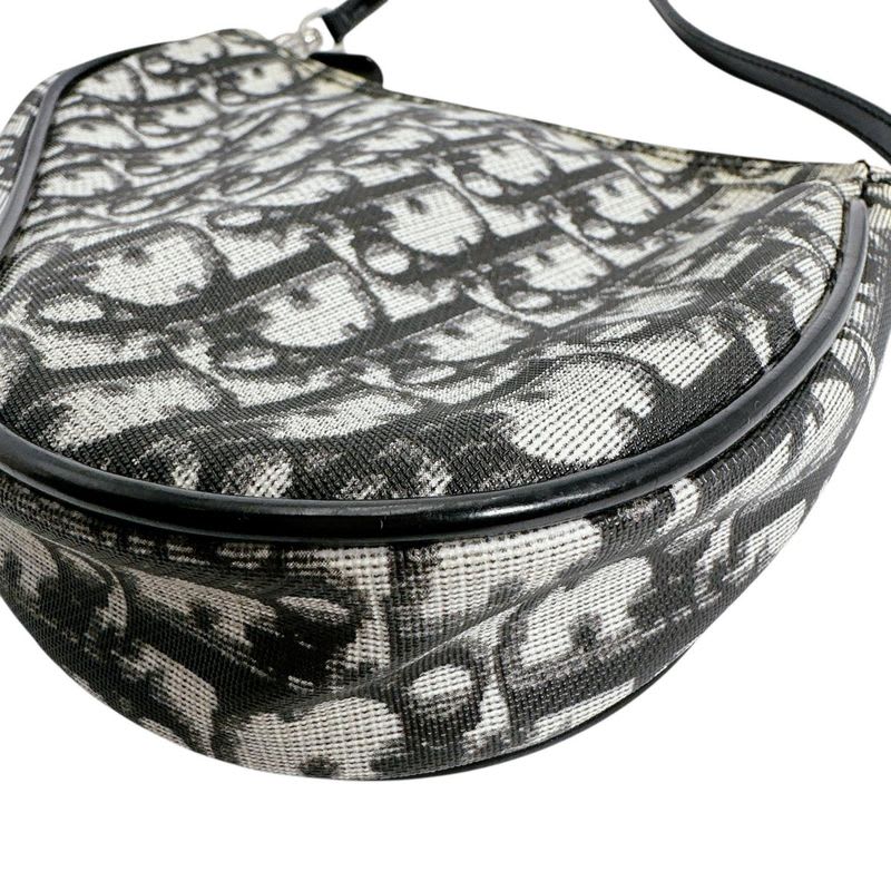 Dior Accessory Pouch Trotter Saddle Bag Handbag Black