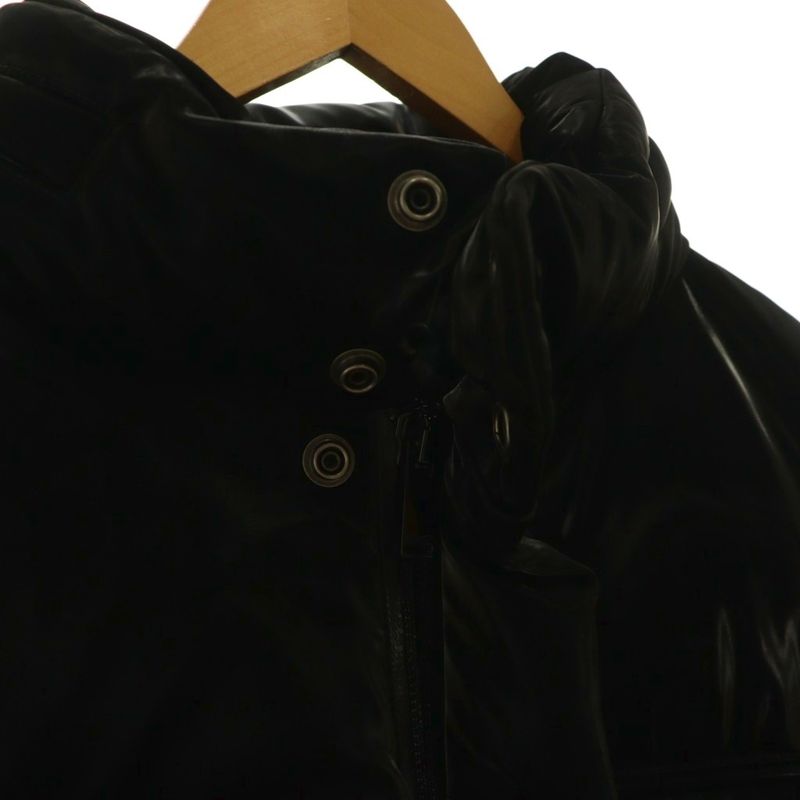 Saint Laurent Paris 671966 Down Jacket Outer Zip Up Snap Button 54 Black NR -