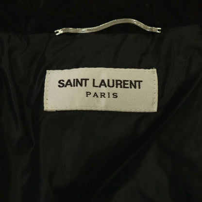 Saint Laurent Paris 671966 Down Jacket Outer Zip Up Snap Button 54 Black NR -