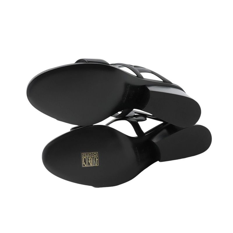 Hermes Sandals Lipari 70 Leather 38.5 Black