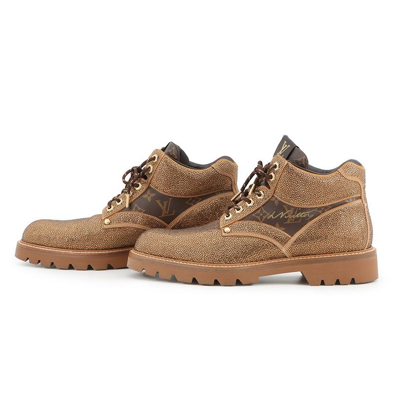 Louis Vuitton Boots Monogram Obercaun Phlain Ankle Leather