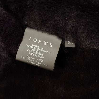 Loewe Mouton Lambskin Gradient Long Coat Brown